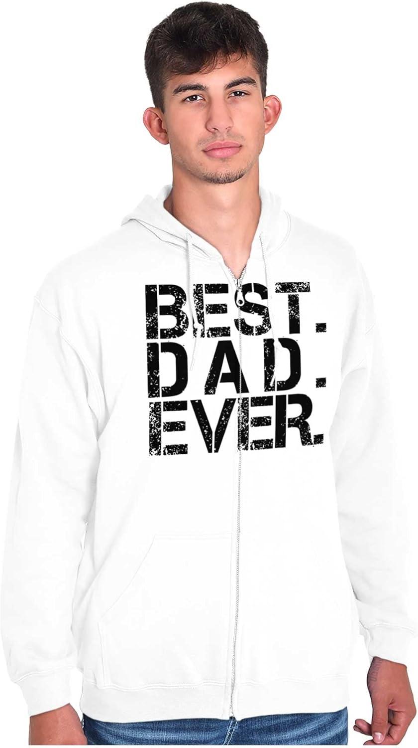 imageBrisco Brands Best Dad Ever Cool Zip Hoodie Sweatshirt MenWhite