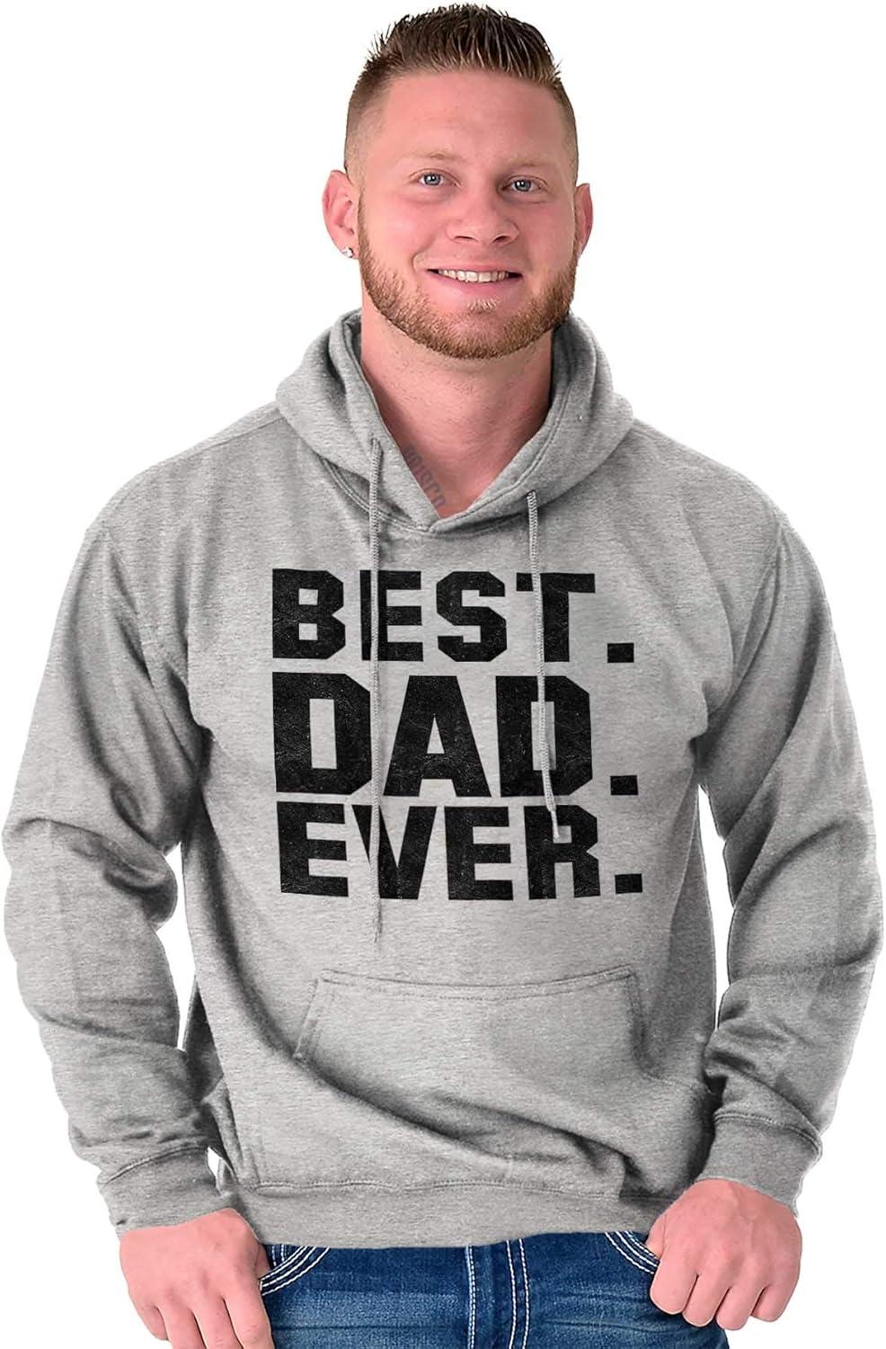 imageBrisco Brands Best Dad Ever Worlds Coolest Father Hoodie Hooded Sweatshirt MenSport Grey