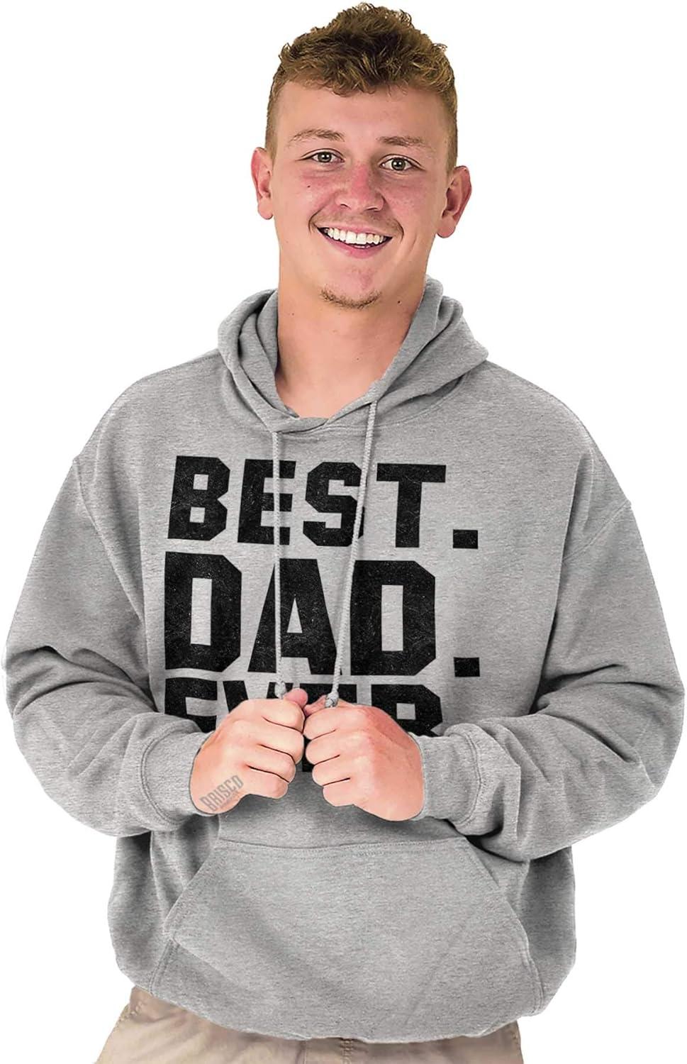 imageBrisco Brands Best Dad Ever Worlds Coolest Father Hoodie Hooded Sweatshirt MenSport Grey