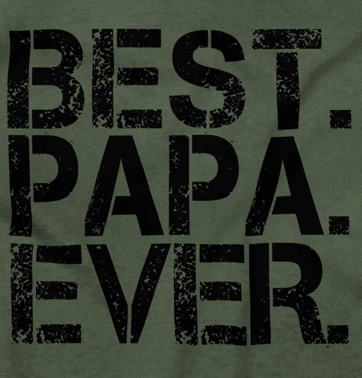 imageBrisco Brands Best Papa Ever Worlds Greatest Father Hoodie Hooded Sweatshirt MenMilitary Green
