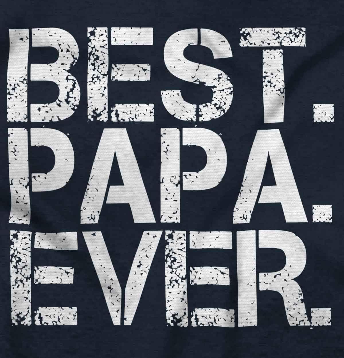 imageBrisco Brands Best Papa Ever Worlds Greatest Father Hoodie Hooded Sweatshirt MenNavy
