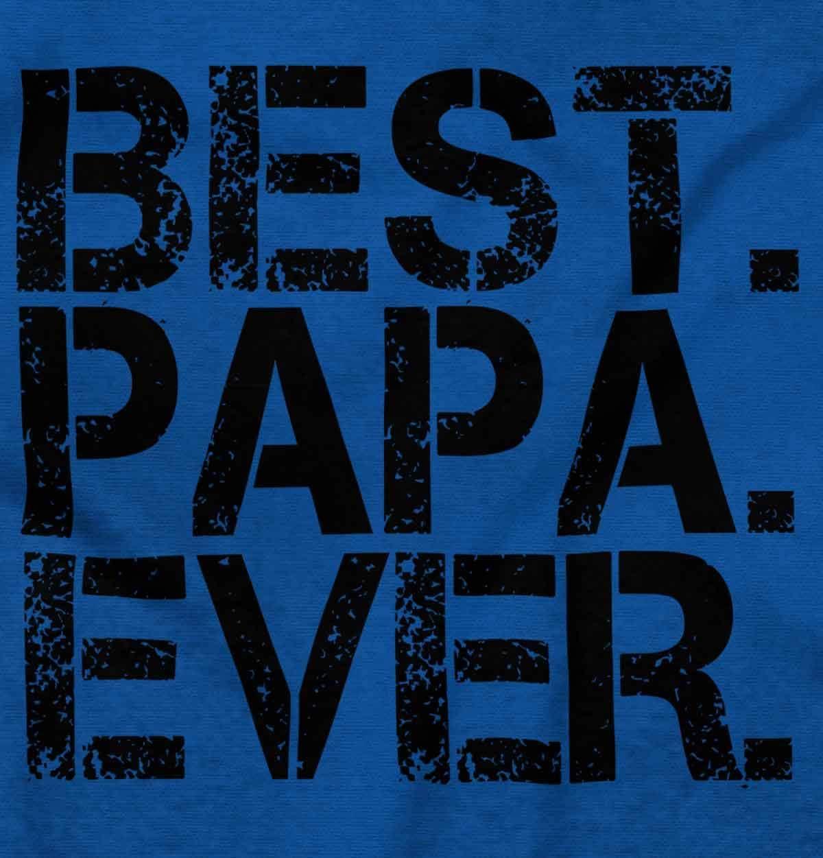 imageBrisco Brands Best Papa Ever Worlds Greatest Father Hoodie Hooded Sweatshirt MenRoyal