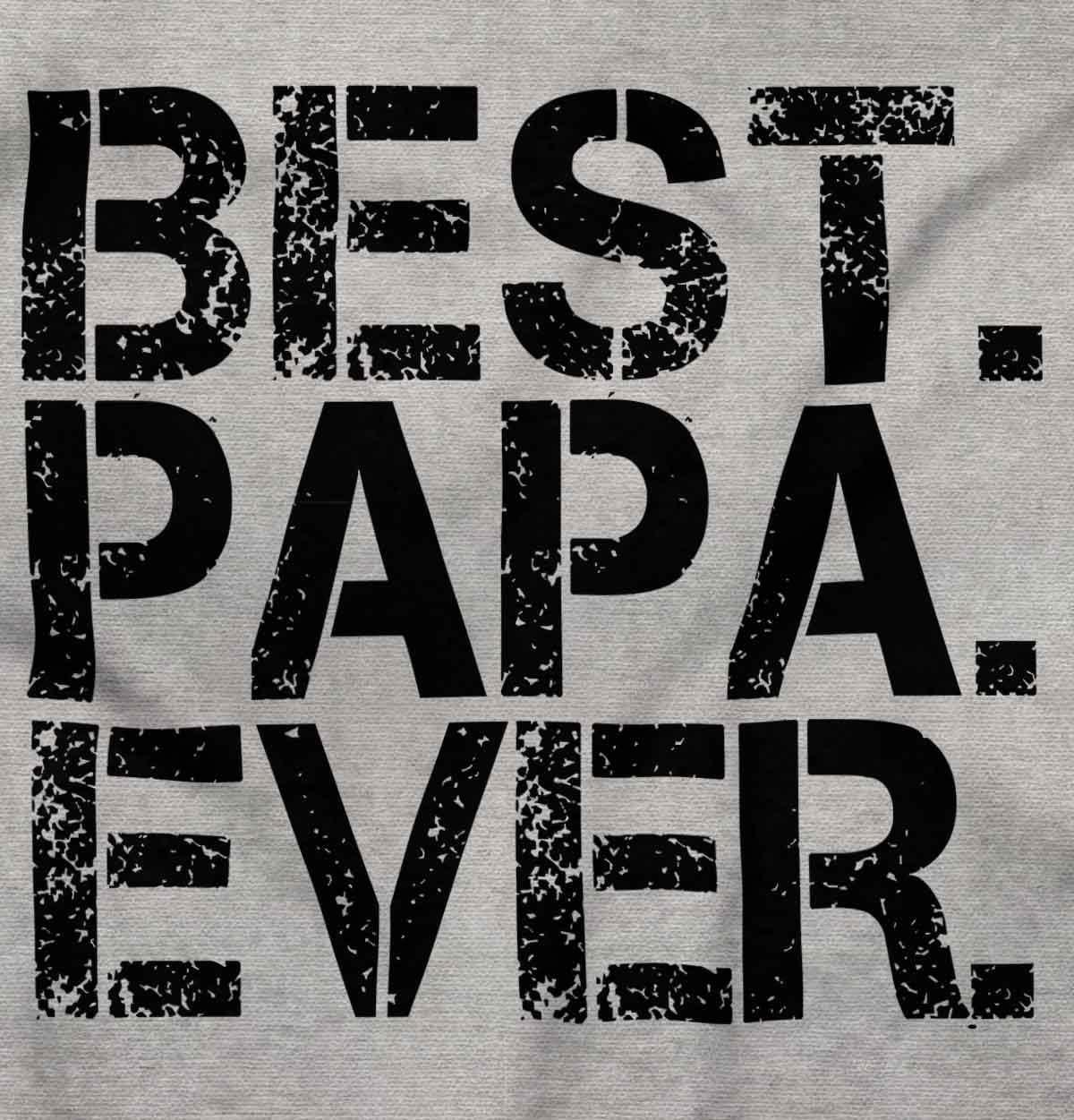 imageBrisco Brands Best Papa Ever Worlds Greatest Father Hoodie Hooded Sweatshirt MenSport Grey