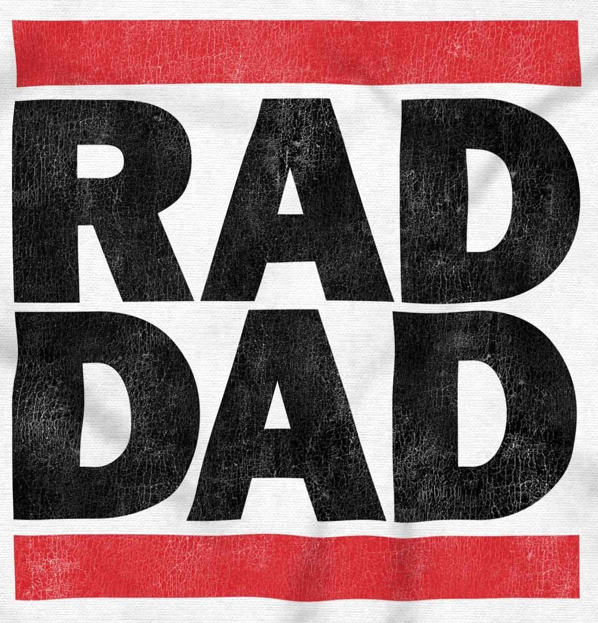 imageBrisco Brands Cool Retro Rad Dad Best Father Ever Hoodie Hooded Sweatshirt MenWhite