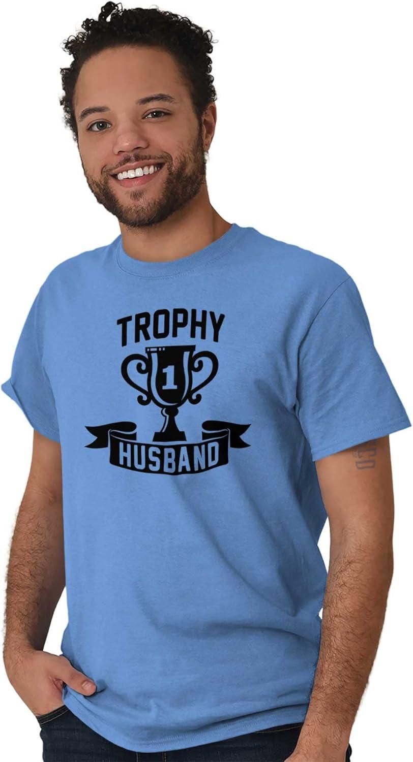 imageBrisco Brands Cool Trophy Husband Number 1 Hubby Mens Graphic T Shirt TeesCarolina Blue