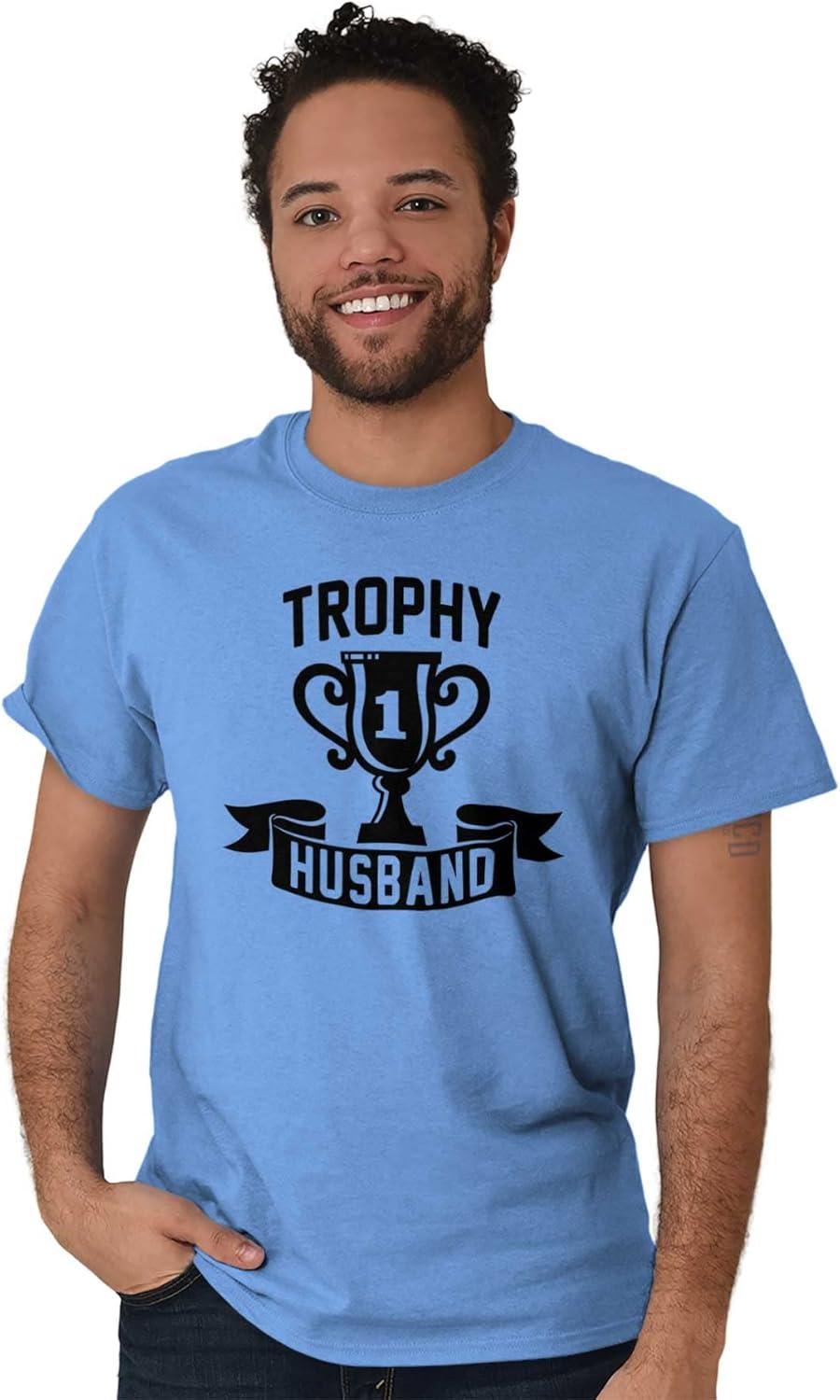 imageBrisco Brands Cool Trophy Husband Number 1 Hubby Mens Graphic T Shirt TeesCarolina Blue
