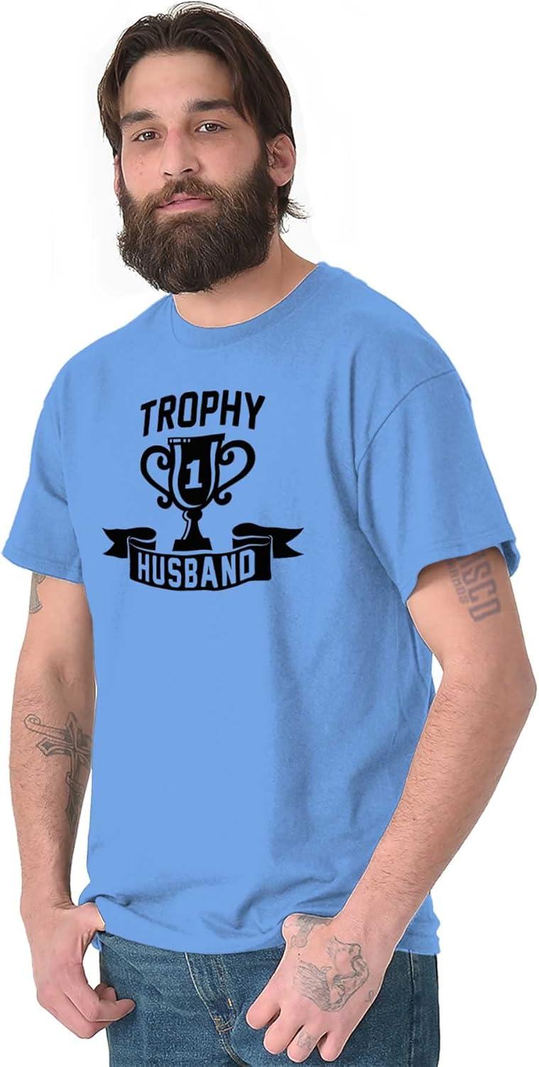 imageBrisco Brands Cool Trophy Husband Number 1 Hubby Mens Graphic T Shirt TeesCarolina Blue
