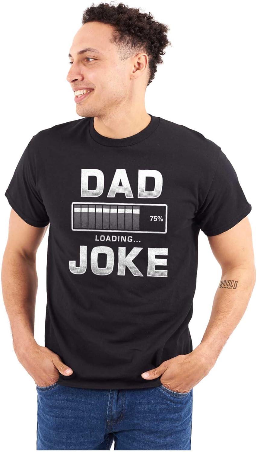 imageBrisco Brands Dad Joke Loading Corny Father Humor Mens Graphic T Shirt TeesBlack