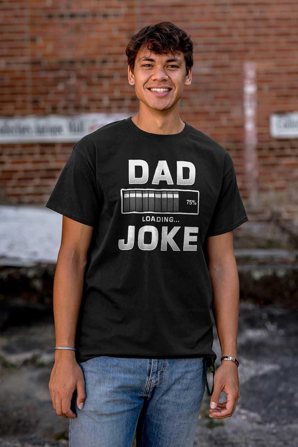 imageBrisco Brands Dad Joke Loading Corny Father Humor Mens Graphic T Shirt TeesBlack