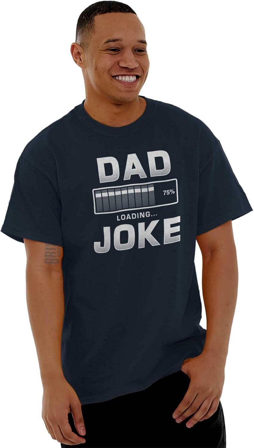 imageBrisco Brands Dad Joke Loading Corny Father Humor Mens Graphic T Shirt TeesNavy