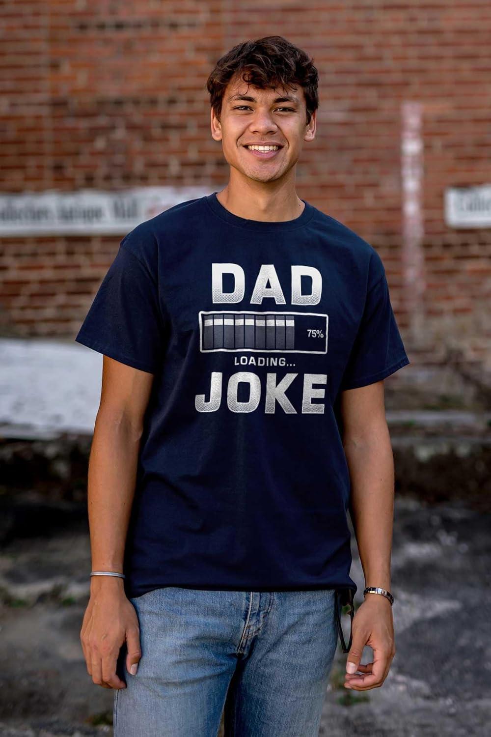 imageBrisco Brands Dad Joke Loading Corny Father Humor Mens Graphic T Shirt TeesNavy