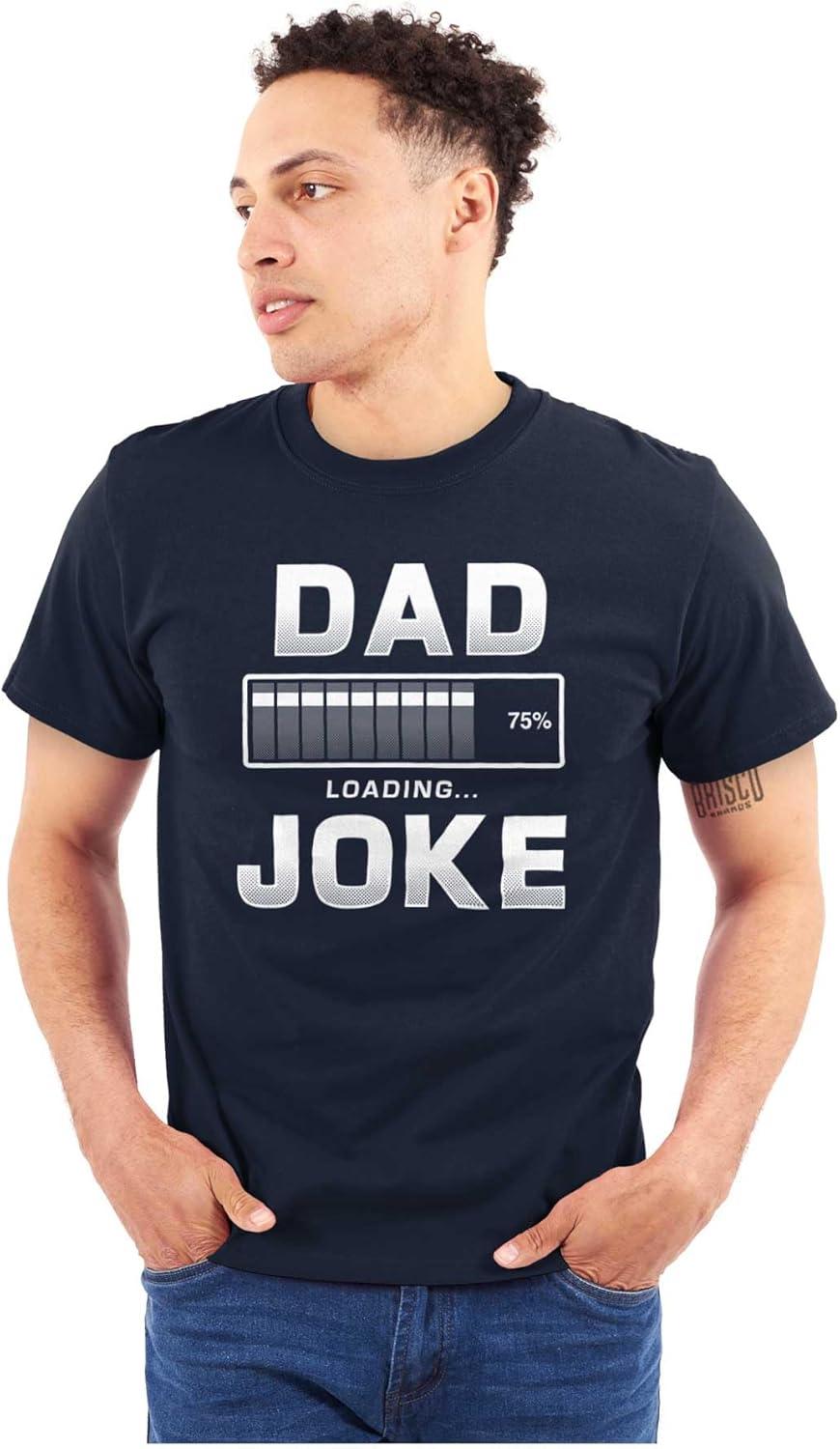 imageBrisco Brands Dad Joke Loading Corny Father Humor Mens Graphic T Shirt TeesNavy