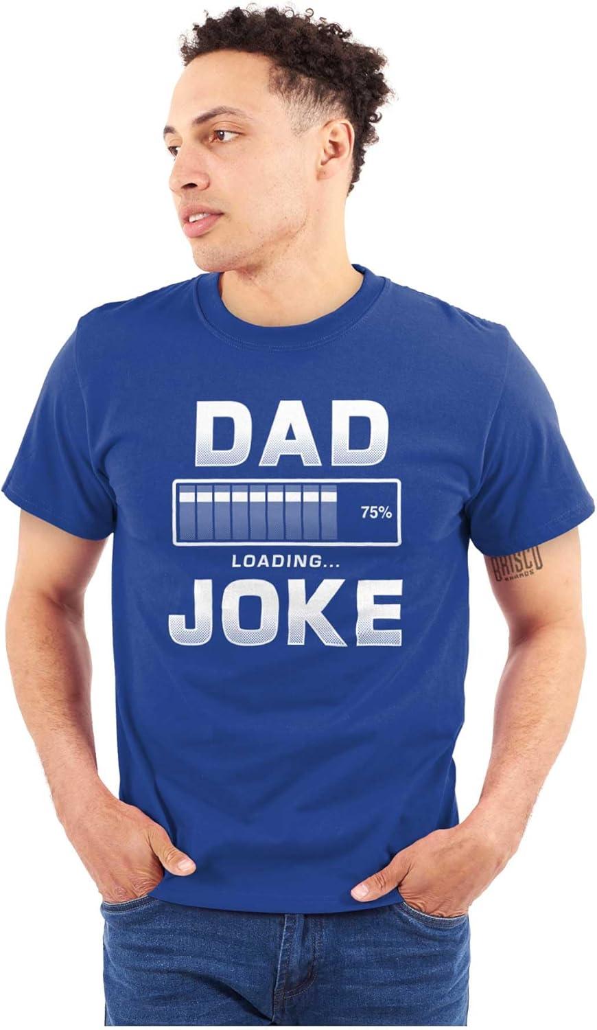 imageBrisco Brands Dad Joke Loading Corny Father Humor Mens Graphic T Shirt TeesRoyal