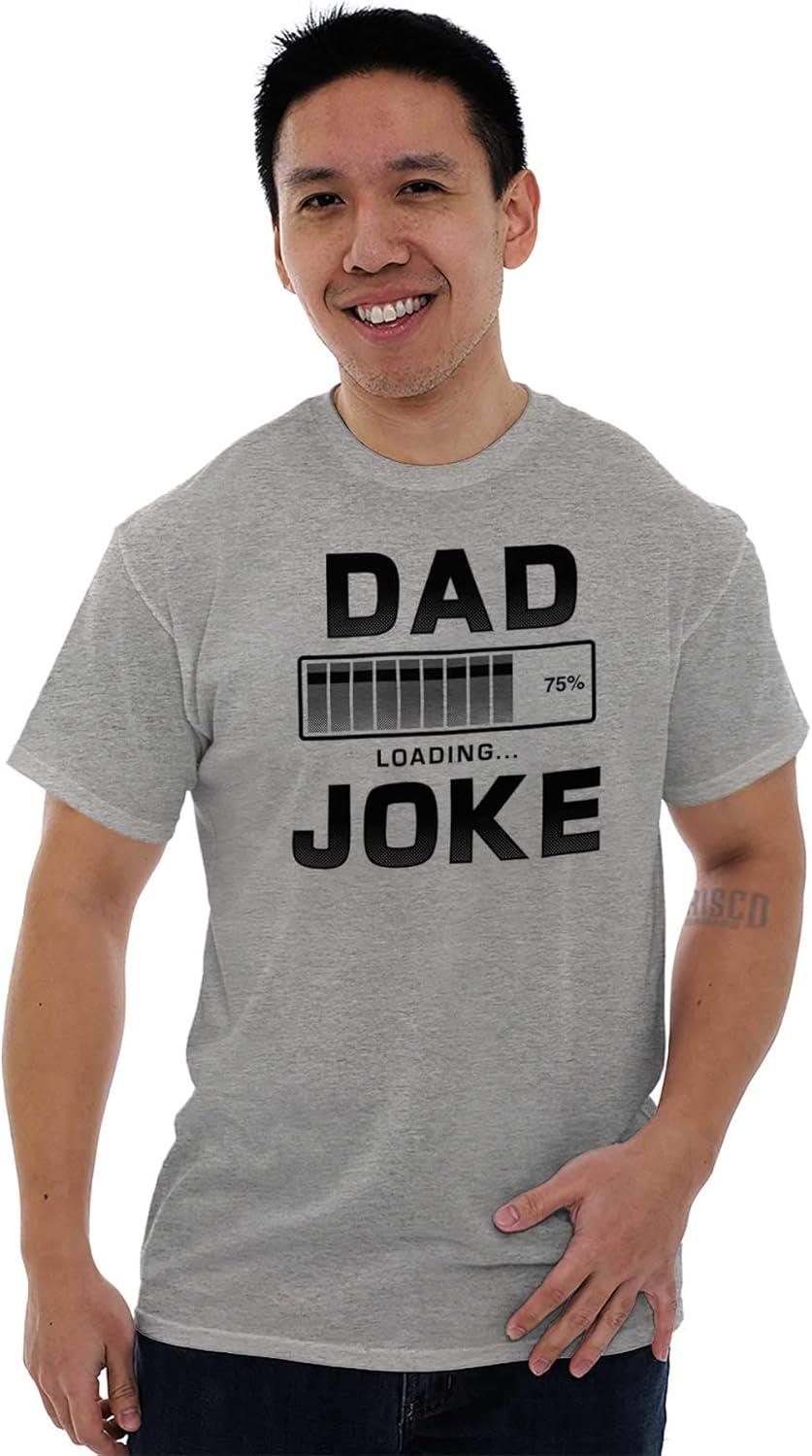 imageBrisco Brands Dad Joke Loading Corny Father Humor Mens Graphic T Shirt TeesSport Grey