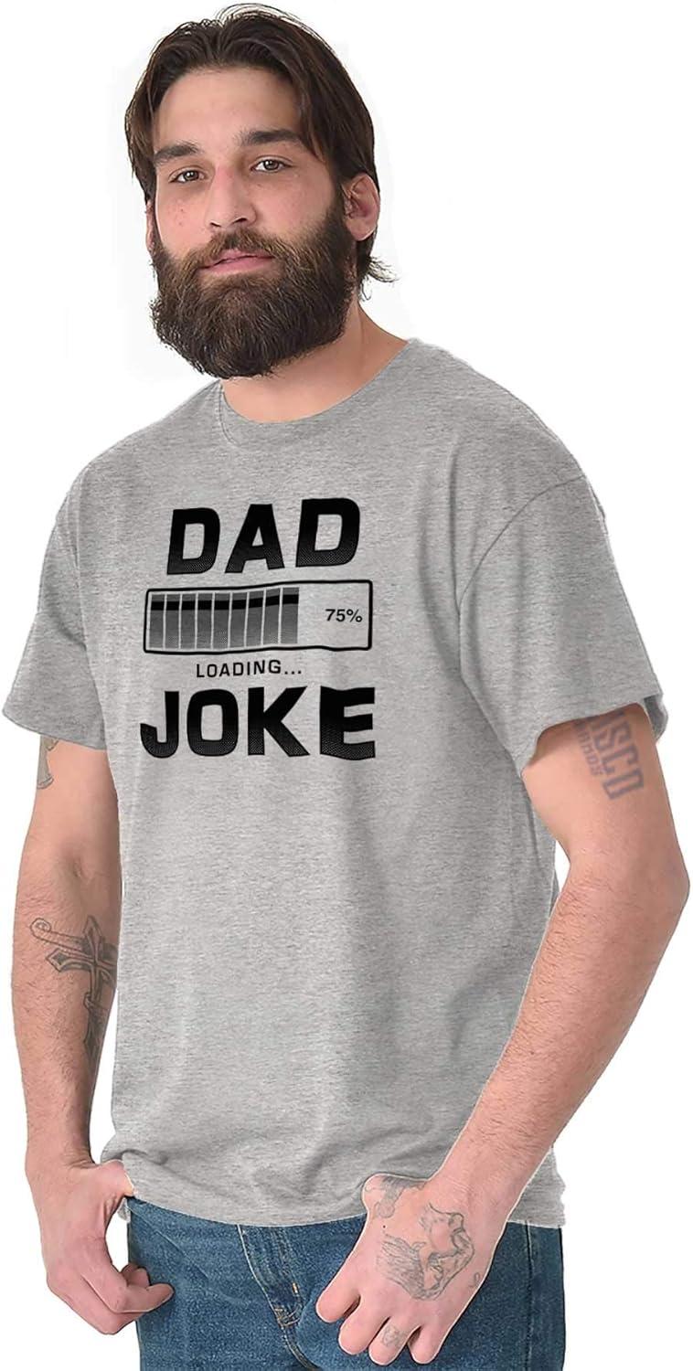 imageBrisco Brands Dad Joke Loading Corny Father Humor Mens Graphic T Shirt TeesSport Grey