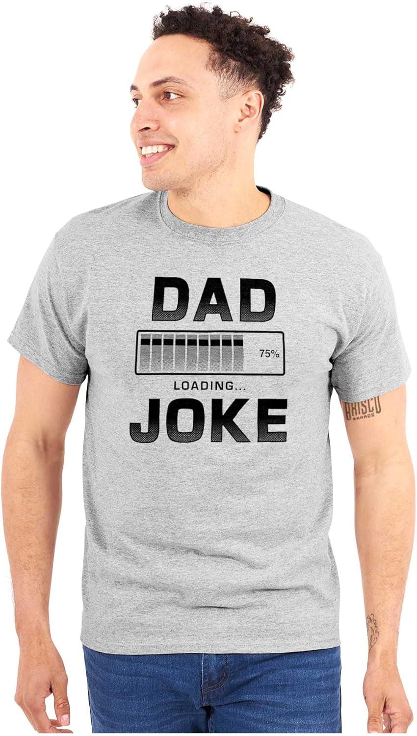 imageBrisco Brands Dad Joke Loading Corny Father Humor Mens Graphic T Shirt TeesSport Grey