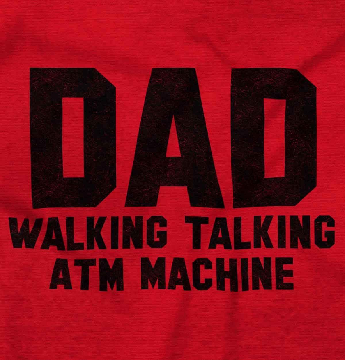 imageBrisco Brands Dad Walking Talking ATM Machine Funny Hoodie Hooded Sweatshirt MenRed