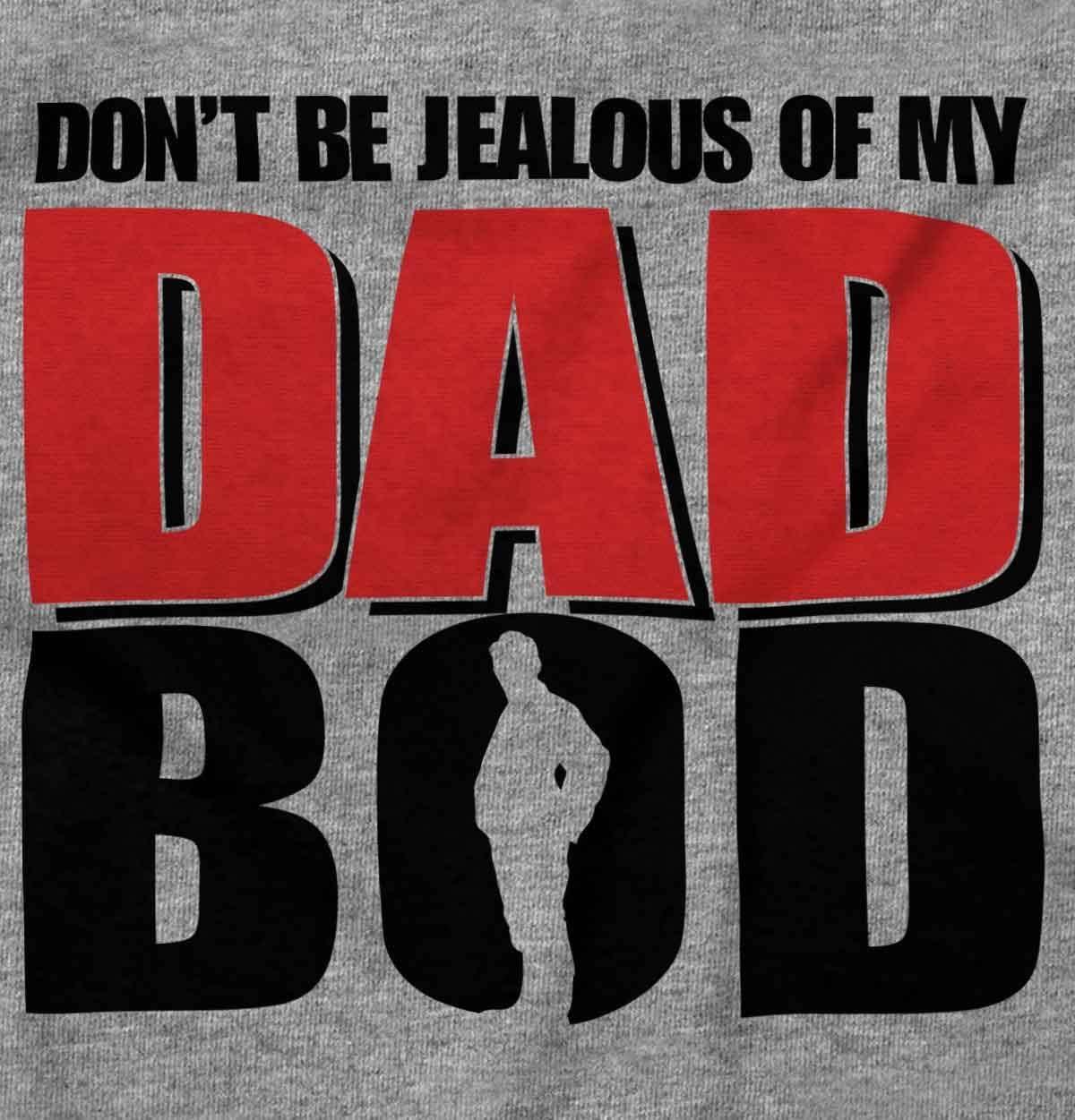 imageBrisco Brands Fathers Day Dont Be Jealous Dad Bod Zip Hoodie Sweatshirt MenSport Grey