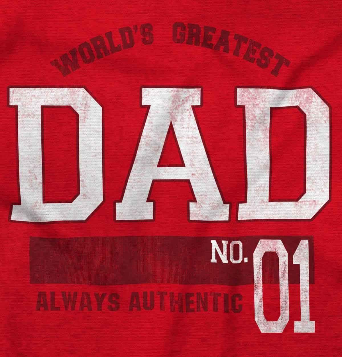 imageBrisco Brands Fathers Day Worlds Greatest Dad No 1 Hoodie Hooded Sweatshirt MenRed