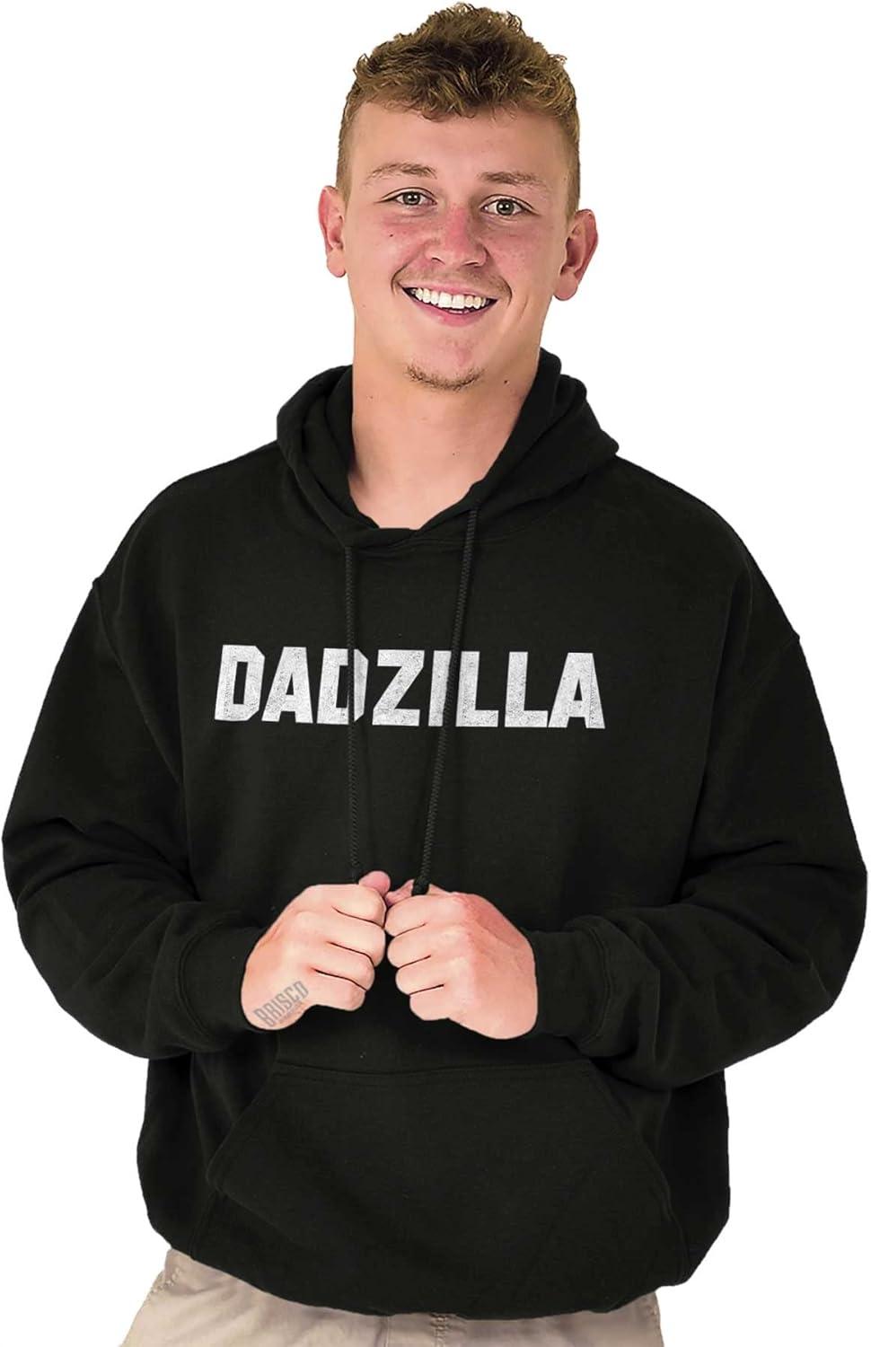 imageBrisco Brands Funny Dadzilla Hoodie Hooded Sweatshirt MenBlack