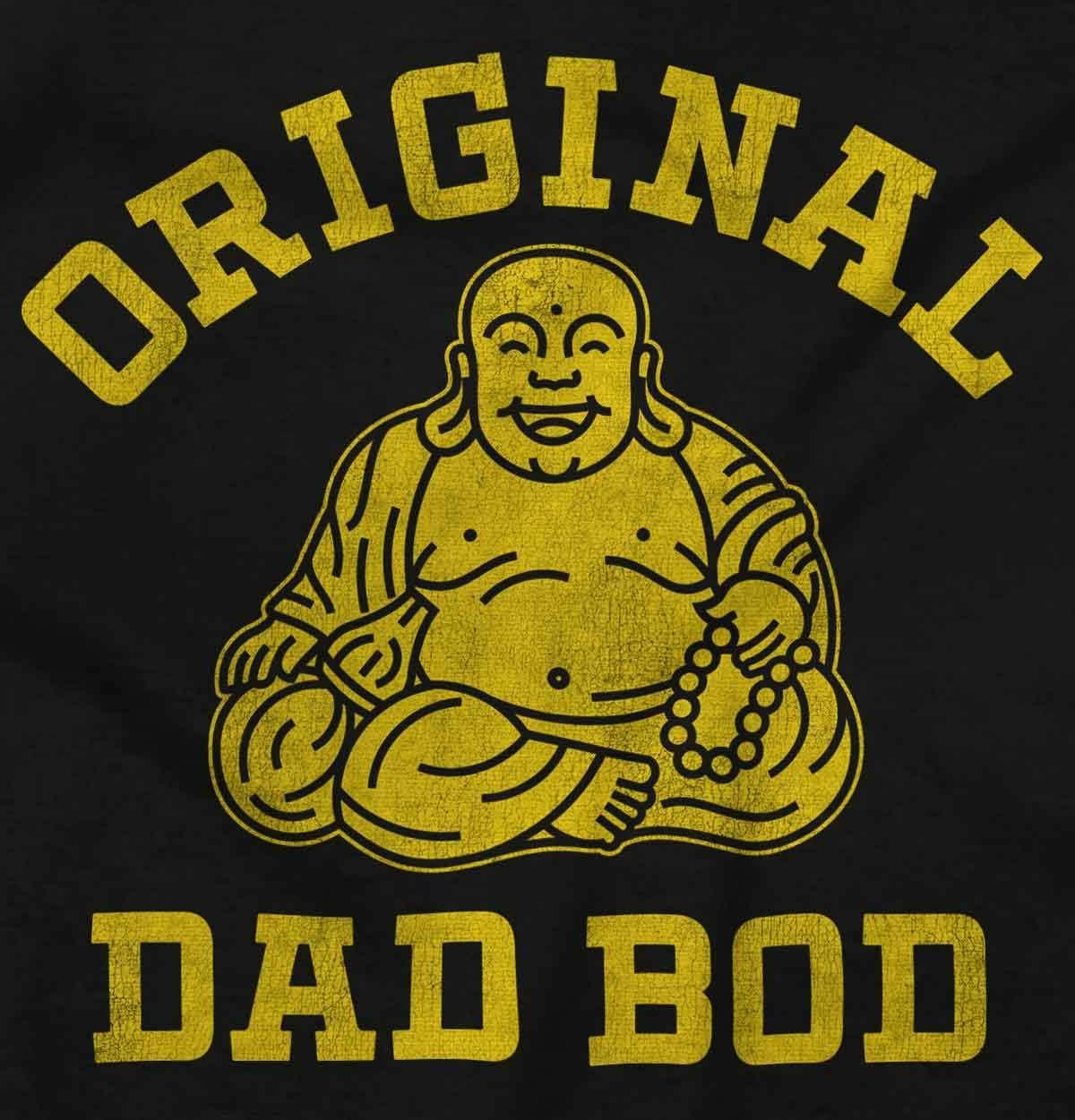 imageBrisco Brands Funny Father Original Dad Bod Buddha Hoodie Hooded Sweatshirt MenBlack