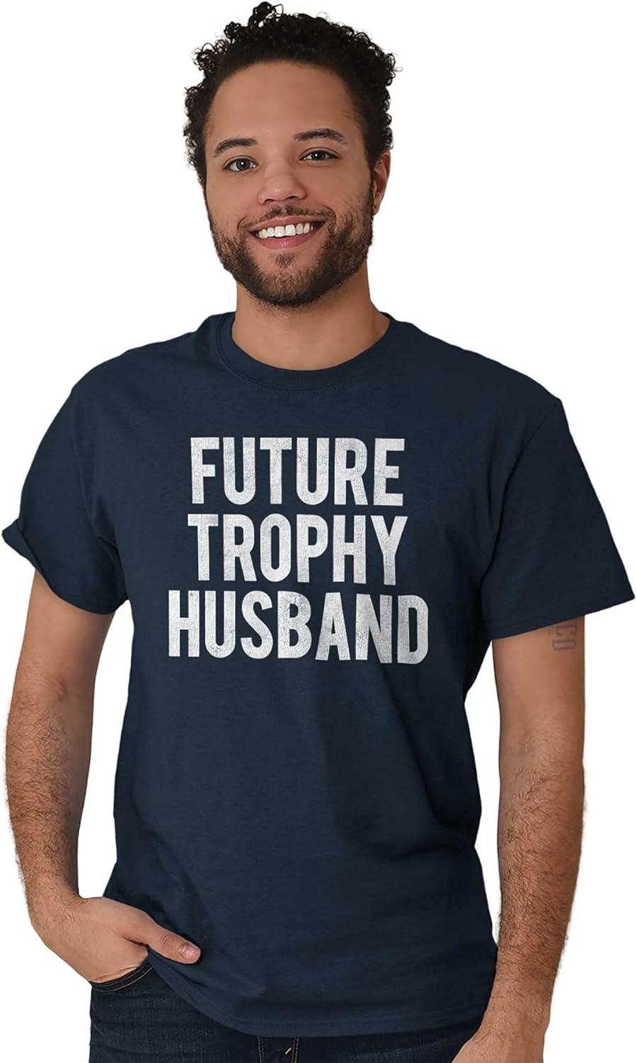 imageBrisco Brands Future Trophy Husband Engagement Mens Graphic T Shirt TeesNavy