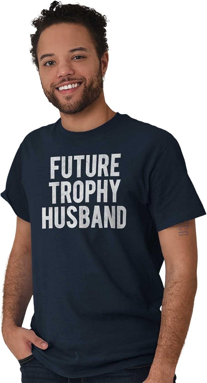imageBrisco Brands Future Trophy Husband Engagement Mens Graphic T Shirt TeesNavy