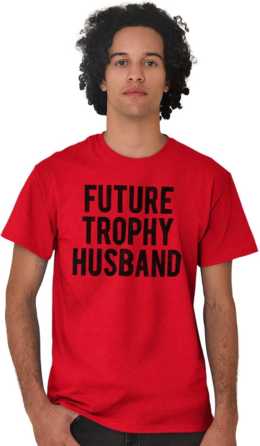 imageBrisco Brands Future Trophy Husband Engagement Mens Graphic T Shirt TeesRed