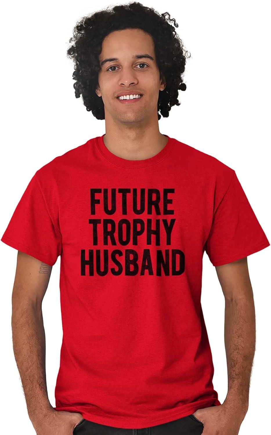 imageBrisco Brands Future Trophy Husband Engagement Mens Graphic T Shirt TeesRed
