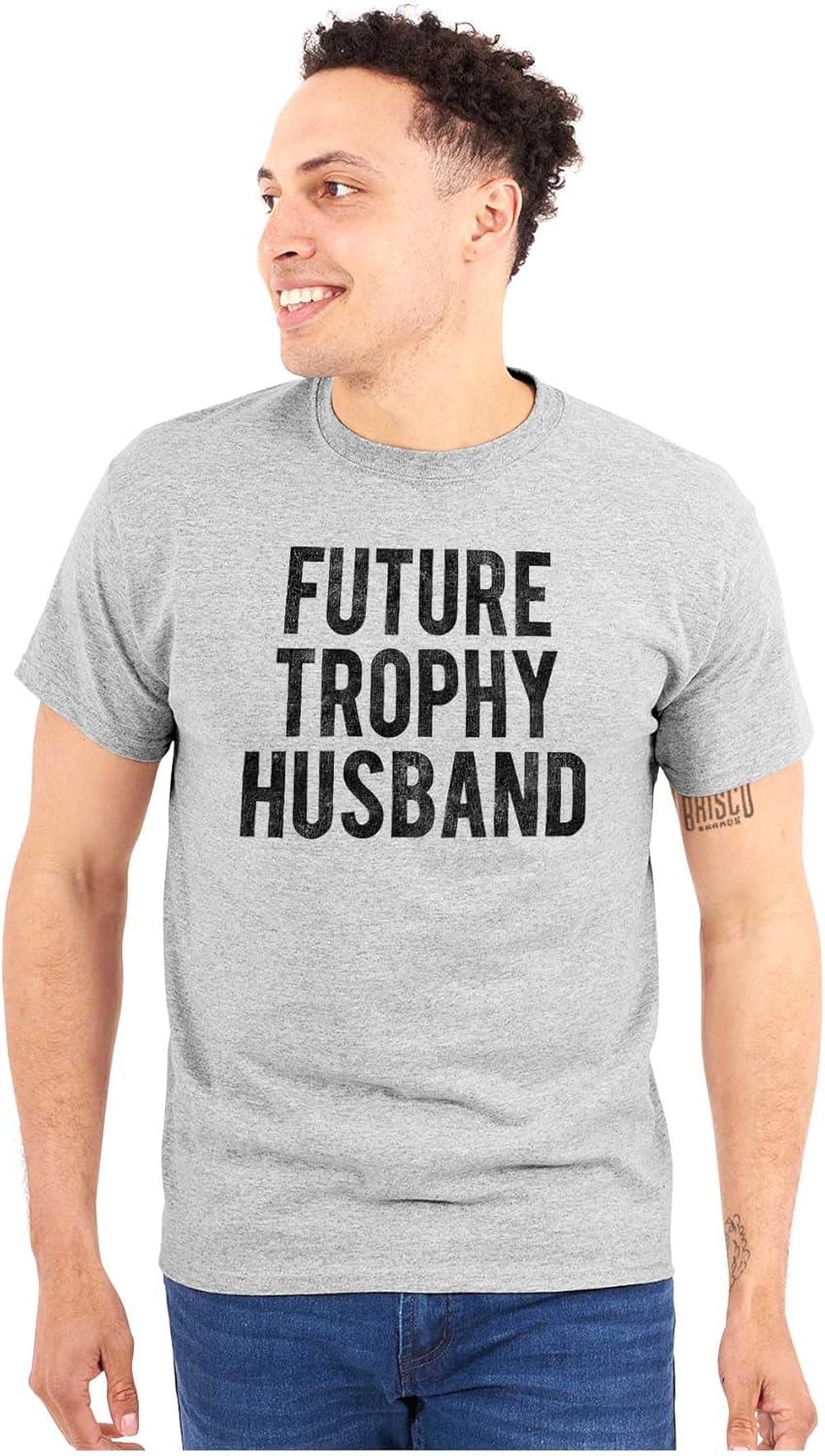 imageBrisco Brands Future Trophy Husband Engagement Mens Graphic T Shirt TeesSport Grey
