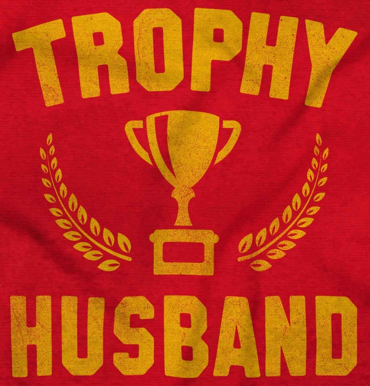 imageBrisco Brands Trophy Husband Best Partner Hubby Hoodie Hooded Sweatshirt MenRed
