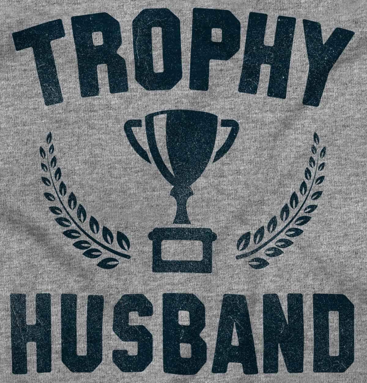 imageBrisco Brands Trophy Husband Best Partner Hubby Hoodie Hooded Sweatshirt MenSport Grey