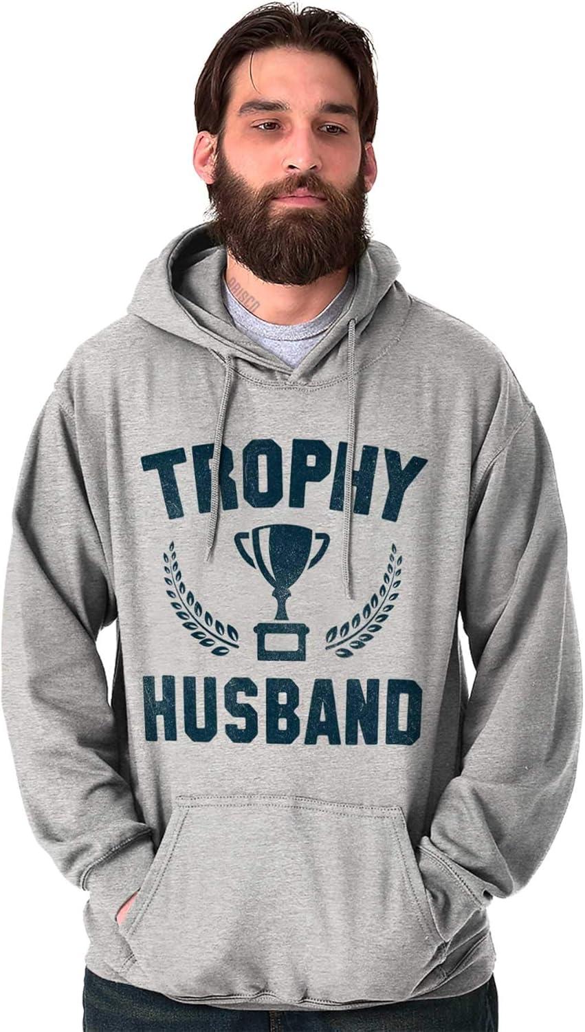 imageBrisco Brands Trophy Husband Best Partner Hubby Hoodie Hooded Sweatshirt MenSport Grey