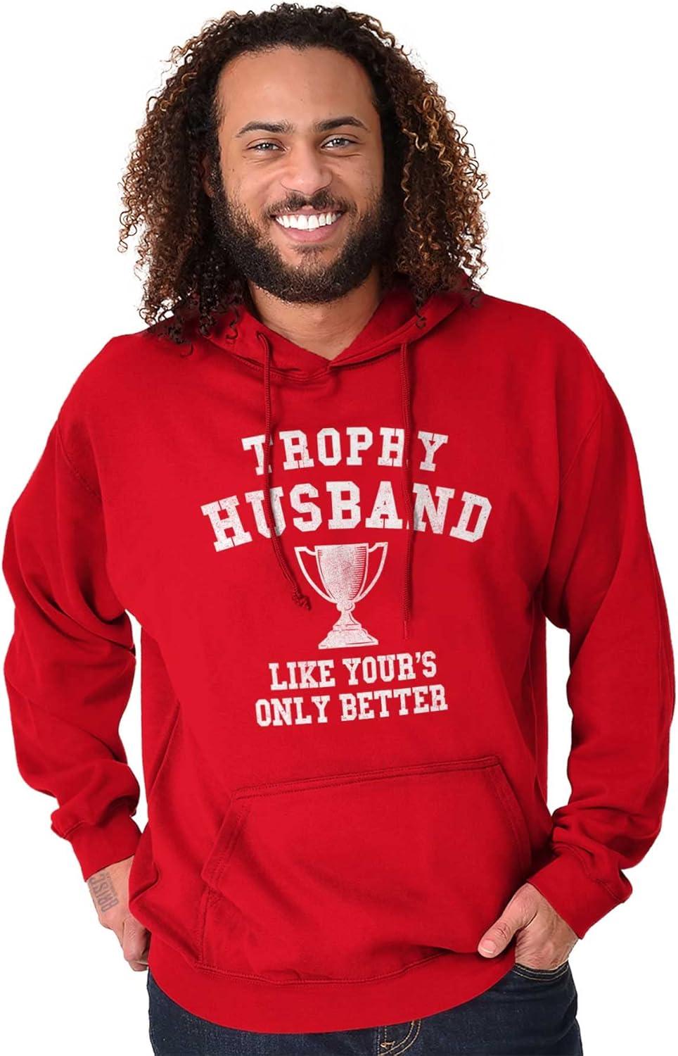 imageBrisco Brands Trophy Husband Like Yours Only Better Hoodie Hooded Sweatshirt MenRed