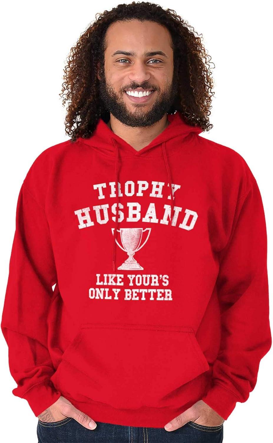 imageBrisco Brands Trophy Husband Like Yours Only Better Hoodie Hooded Sweatshirt MenRed