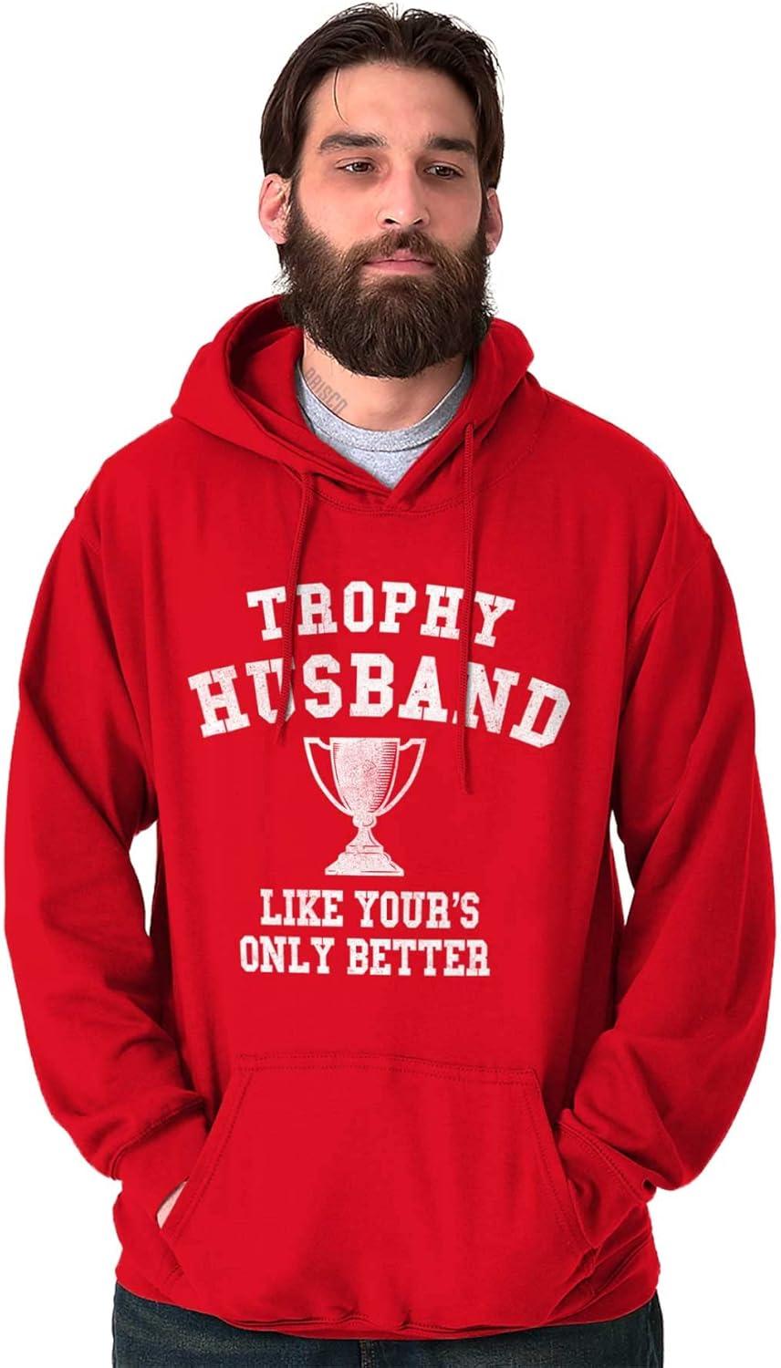 imageBrisco Brands Trophy Husband Like Yours Only Better Hoodie Hooded Sweatshirt MenRed