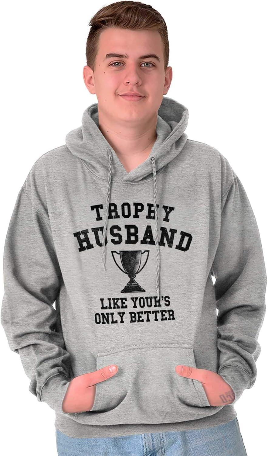 imageBrisco Brands Trophy Husband Like Yours Only Better Hoodie Hooded Sweatshirt MenSport Grey