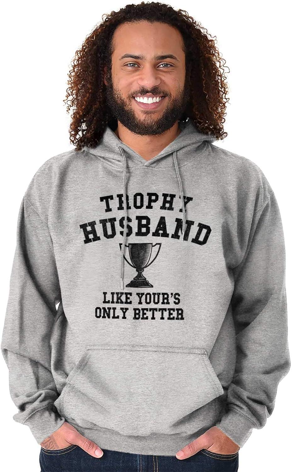 imageBrisco Brands Trophy Husband Like Yours Only Better Hoodie Hooded Sweatshirt MenSport Grey