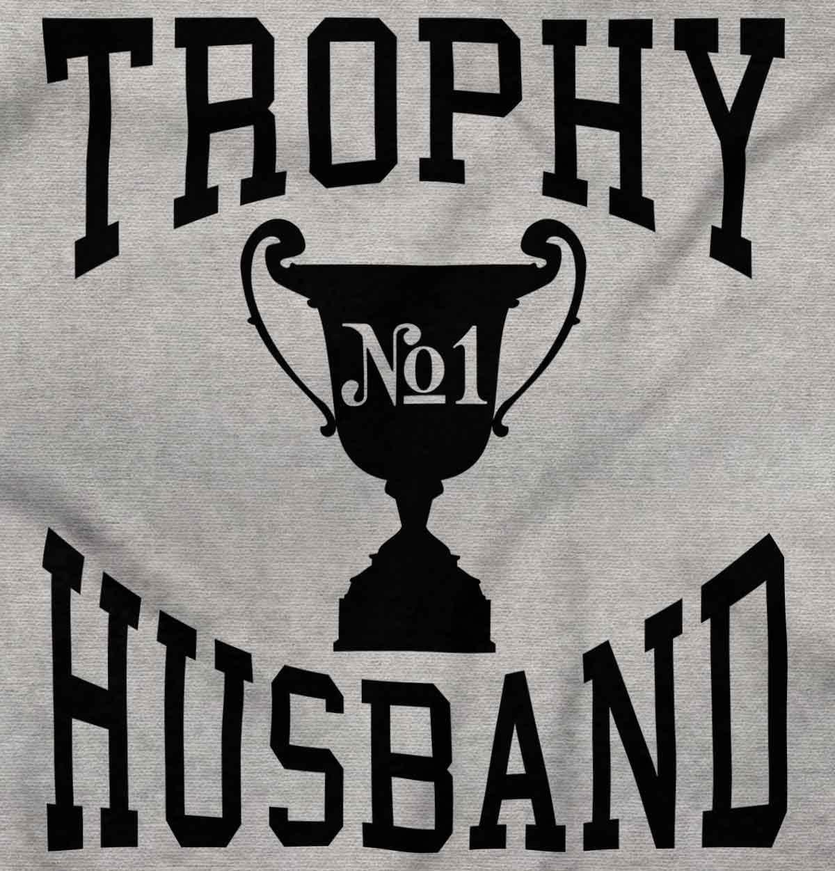 imageBrisco Brands Trophy Husband No 1 Hubby Award Hoodie Hooded Sweatshirt MenSport Grey