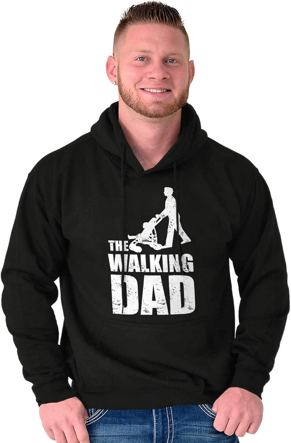 imageBrisco Brands Walking Dad Nerdy Zombie Movie Lover Hoodie Hooded Sweatshirt MenBlack