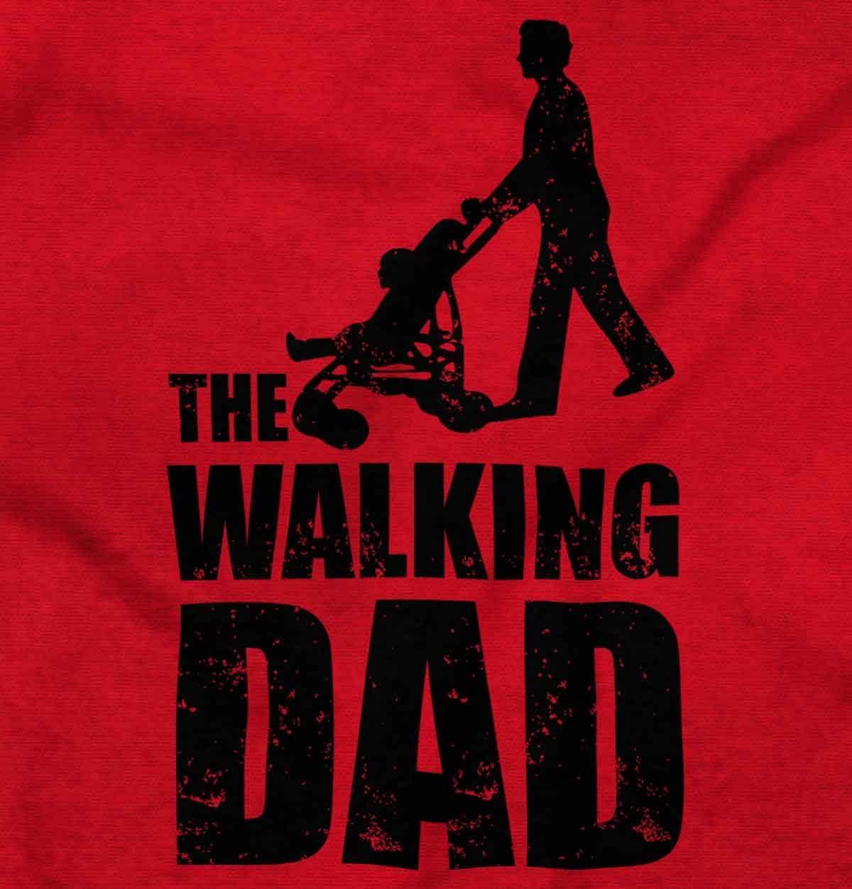 imageBrisco Brands Walking Dad Nerdy Zombie Movie Lover Hoodie Hooded Sweatshirt MenRed