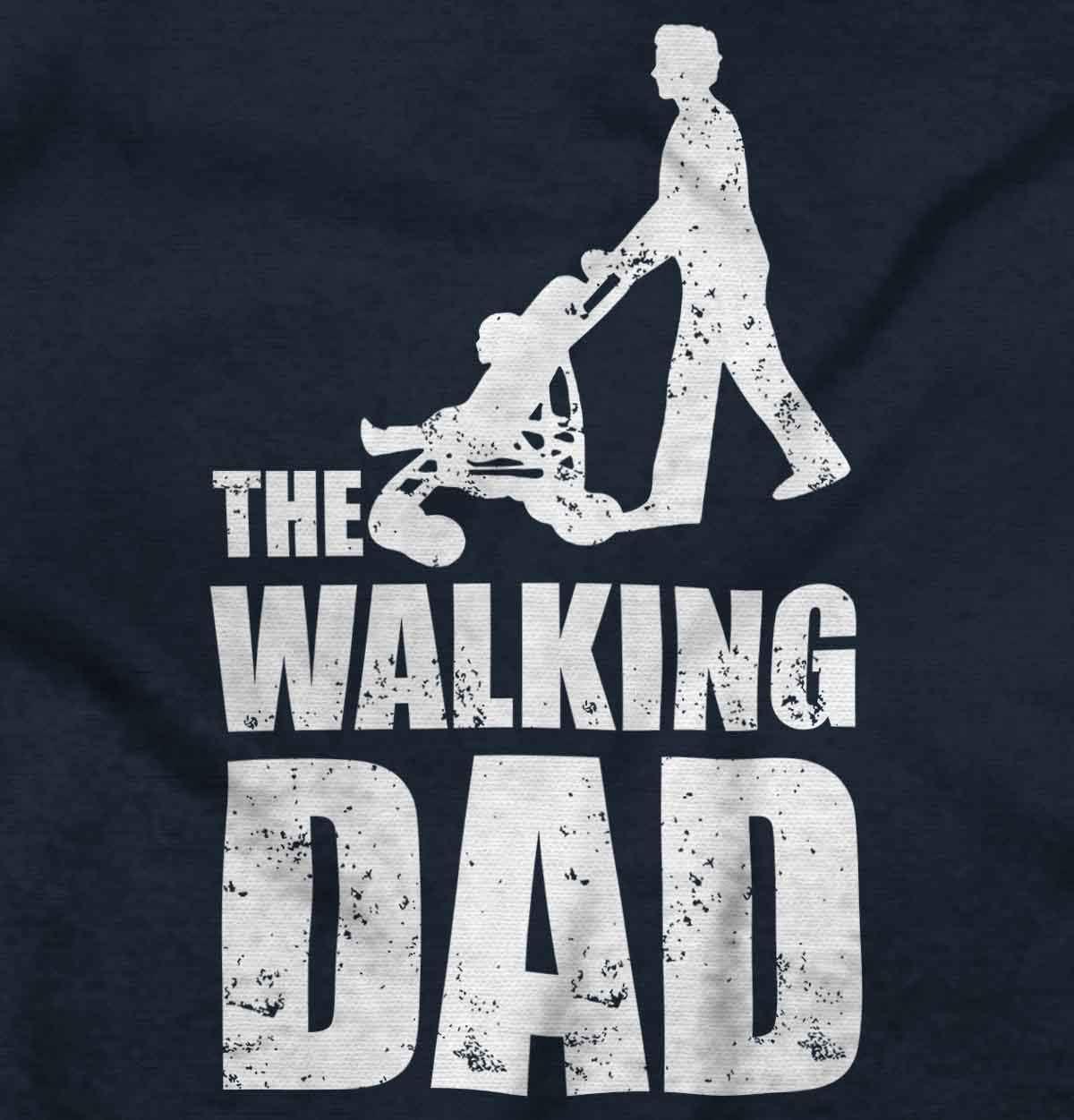 imageBrisco Brands Walking Dad Nerdy Zombie Movie Lover Mens Graphic T Shirt TeesNavy