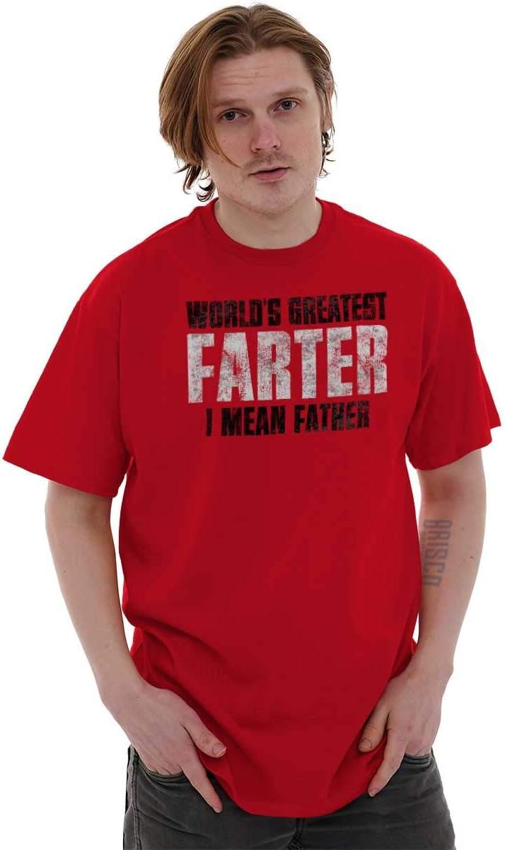 imageBrisco Brands Worlds Greatest Father I Mean Farter Mens Graphic T Shirt TeesRed
