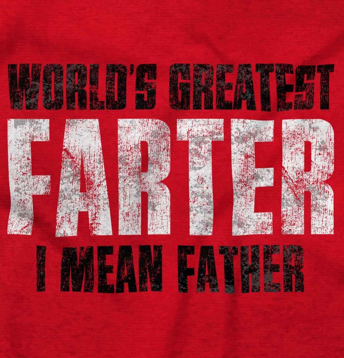 imageBrisco Brands Worlds Greatest Father I Mean Farter Mens Graphic T Shirt TeesRed