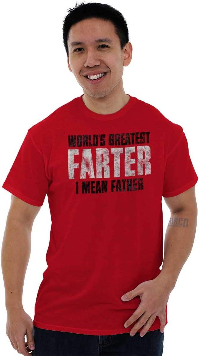 imageBrisco Brands Worlds Greatest Father I Mean Farter Mens Graphic T Shirt TeesRed