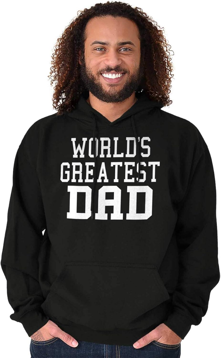 imageClassic Teaze Fathers Day Worlds Greatest Dad Hoodie Hooded Sweatshirt MenBlack