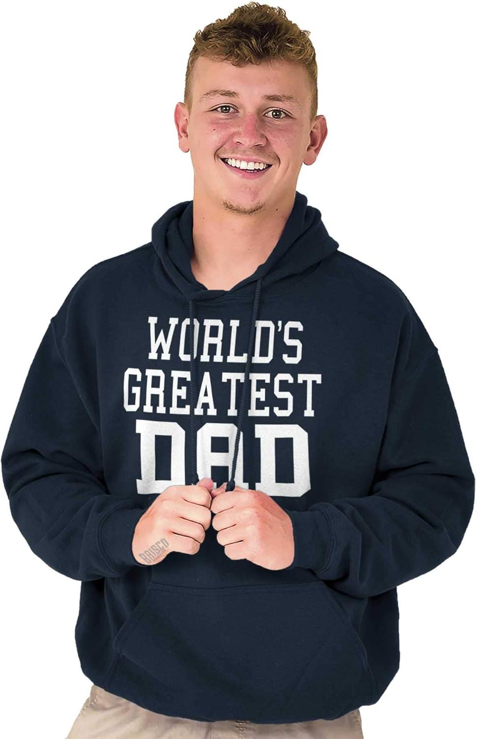 imageClassic Teaze Fathers Day Worlds Greatest Dad Hoodie Hooded Sweatshirt MenNavy