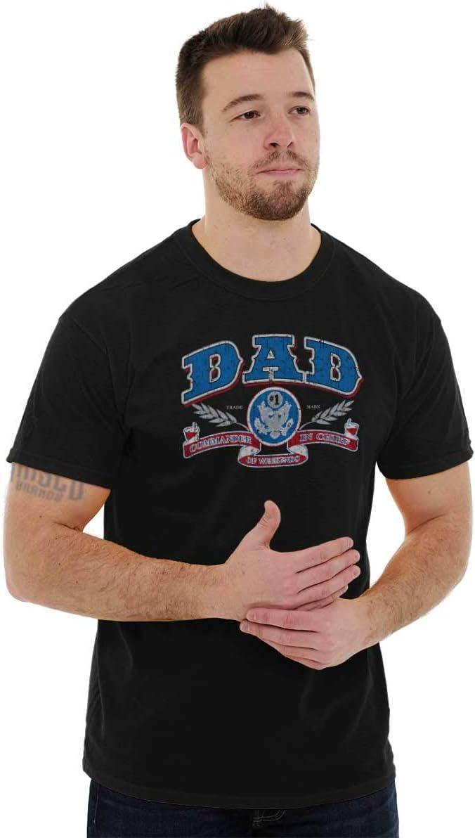 imageFathers Day Commander in Chief Dad Mens Graphic T Shirt TeesBlack