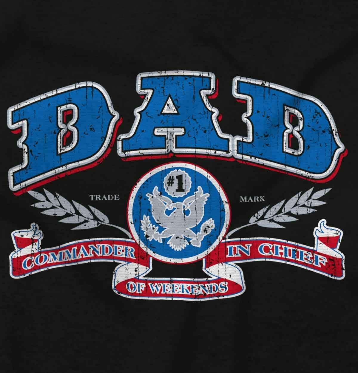 imageFathers Day Commander in Chief Dad Mens Graphic T Shirt TeesBlack