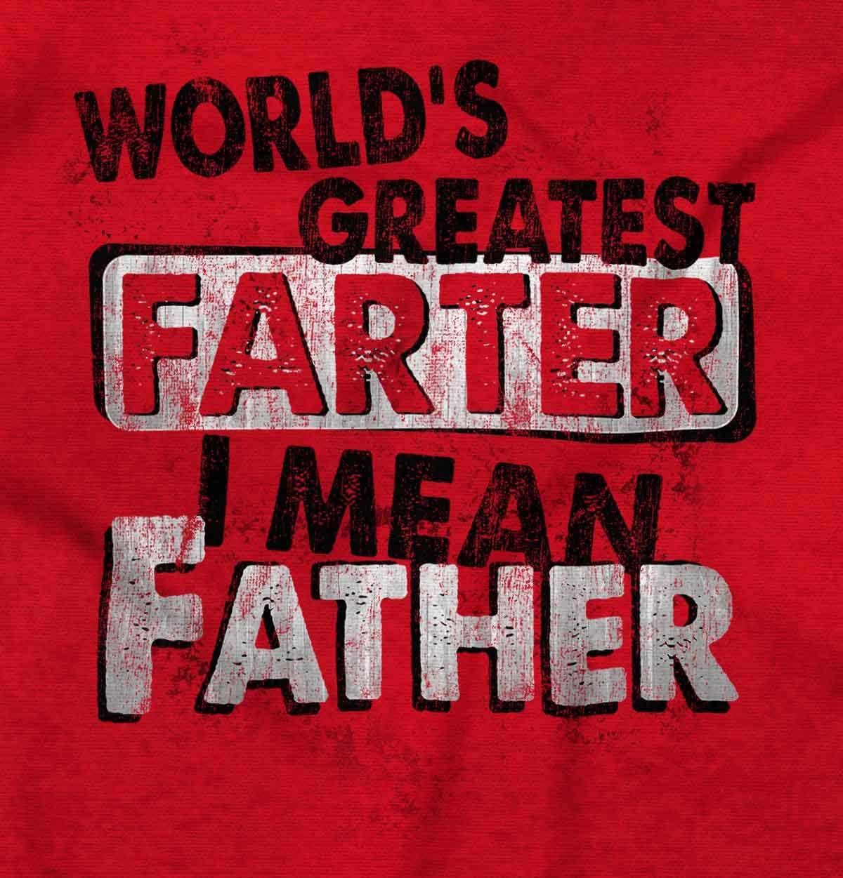 imageFunny Worlds Greatest Father Farter Mens Graphic T Shirt TeesRed